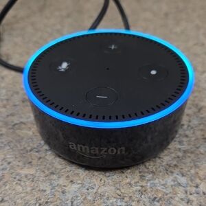 Amazon Echo Dot Black with Blue Ring